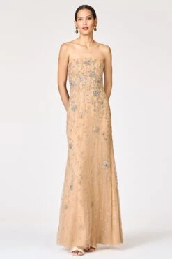 EMBELLISHED VIENNA GOWN - FAWN -Outdoor Voices Store 1SHOT 136 016