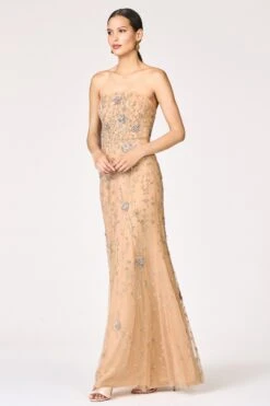 EMBELLISHED VIENNA GOWN - FAWN -Outdoor Voices Store 1SHOT 136 021
