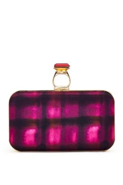 On The Rocks Clutch - Pink Shibori - Final Sale