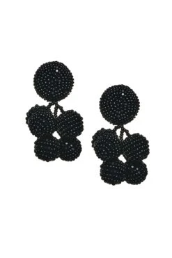 MINI COCONUTS EARRINGS - JET