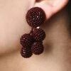 MINI COCONUTS EARRINGS - MERLOT -Outdoor Voices Store J18E02 MINICOCONUTS SCARLETT bcf3698a f2ed 4545 a7c9 5929fa981abb