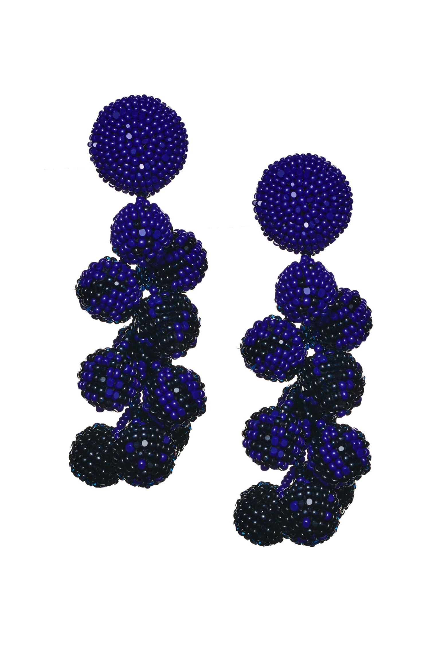 COCONUTS EARRINGS - IMPERIAL BLUE/NAVY 4 COCONUTS EARRINGS - IMPERIAL BLUE/NAVY - Image 2