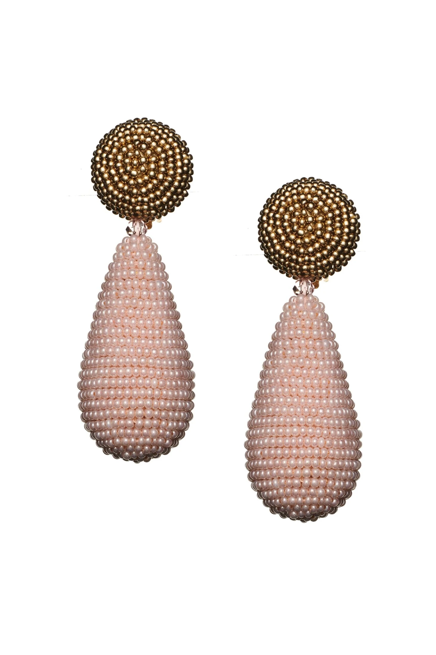 ALENA EARRINGS - LIGHT PINK/ GOLD 4 ALENA EARRINGS - LIGHT PINK/ GOLD - Image 2