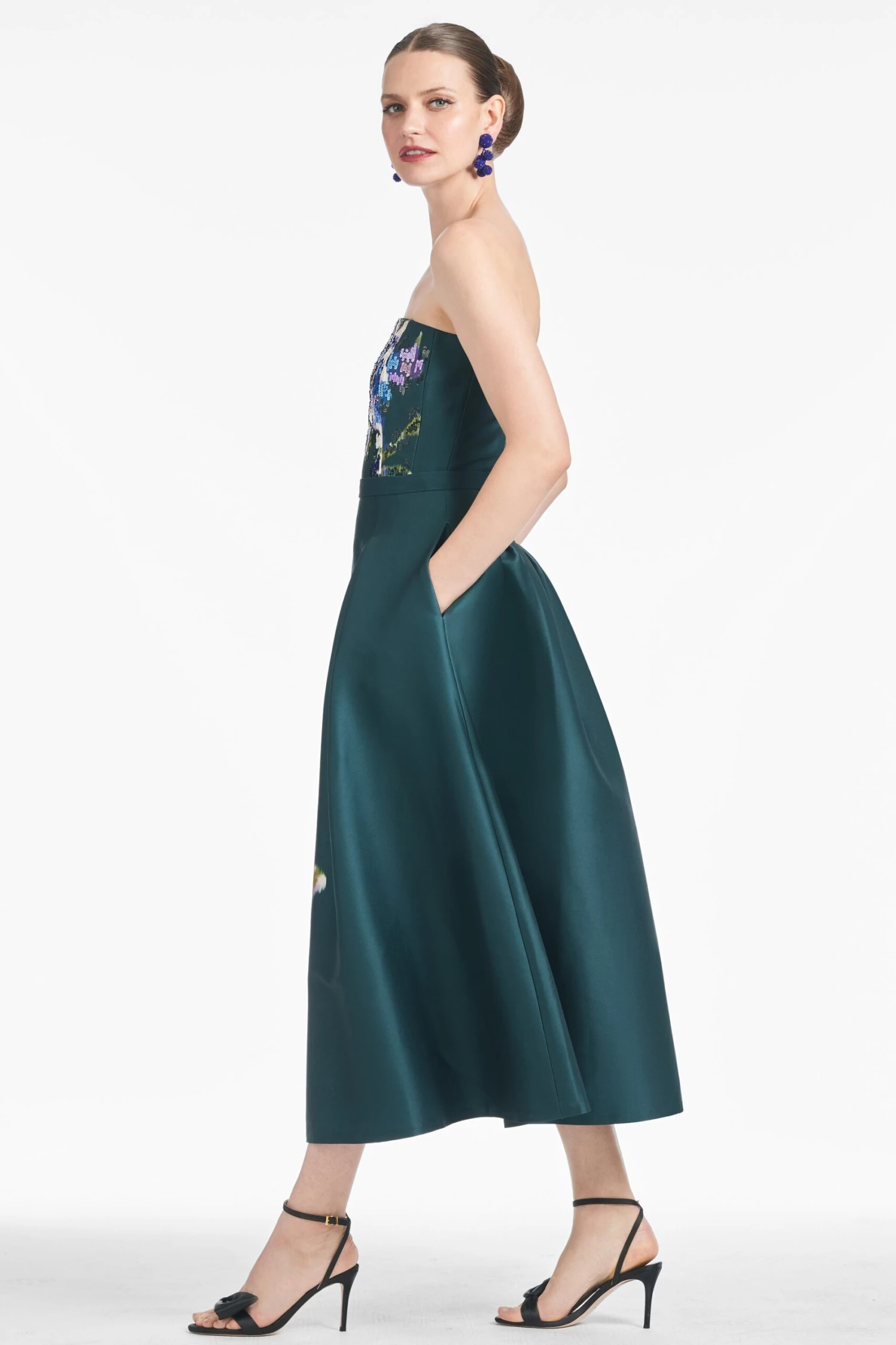 Shay Dress - Forest Green Placement Ikat 6 Shay Dress - Forest Green Placement Ikat - Image 4