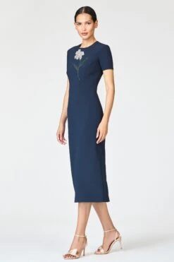 EMBELLISHED TAMARA DRESS - CRYSTAL FLORAL MIDNIGHT 7 EMBELLISHED TAMARA DRESS - CRYSTAL FLORAL MIDNIGHT -Outdoor Voices Store S251D41 401 2