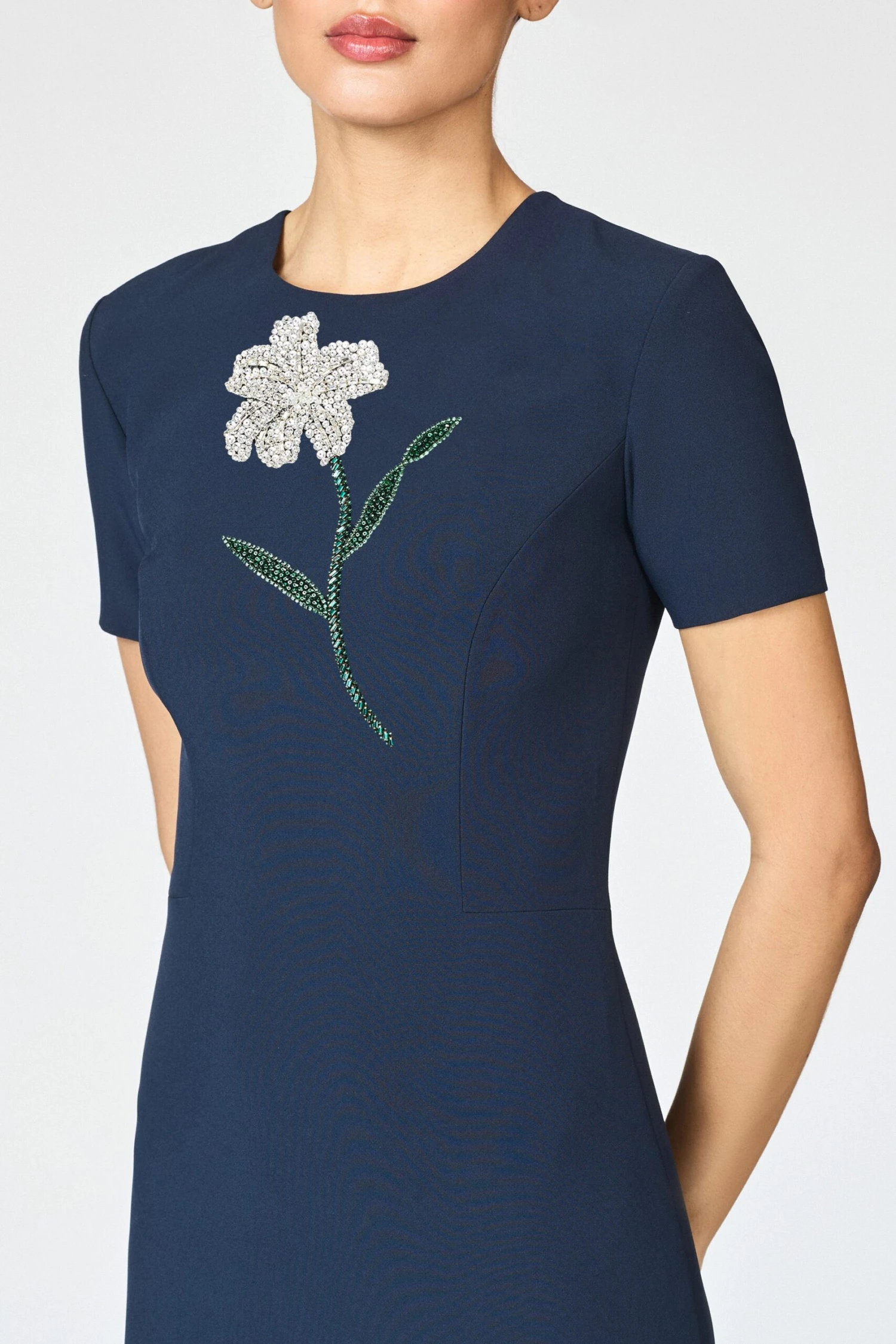 EMBELLISHED TAMARA DRESS - CRYSTAL FLORAL MIDNIGHT 4 EMBELLISHED TAMARA DRESS - CRYSTAL FLORAL MIDNIGHT - Image 2