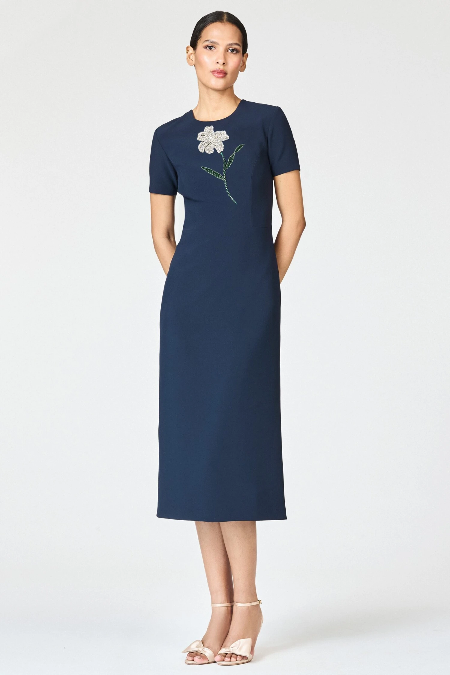 EMBELLISHED TAMARA DRESS - CRYSTAL FLORAL MIDNIGHT 3 EMBELLISHED TAMARA DRESS - CRYSTAL FLORAL MIDNIGHT