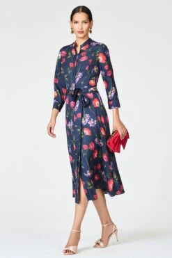 ELIZABETH DRESS - MIDNIGHT JARDIN