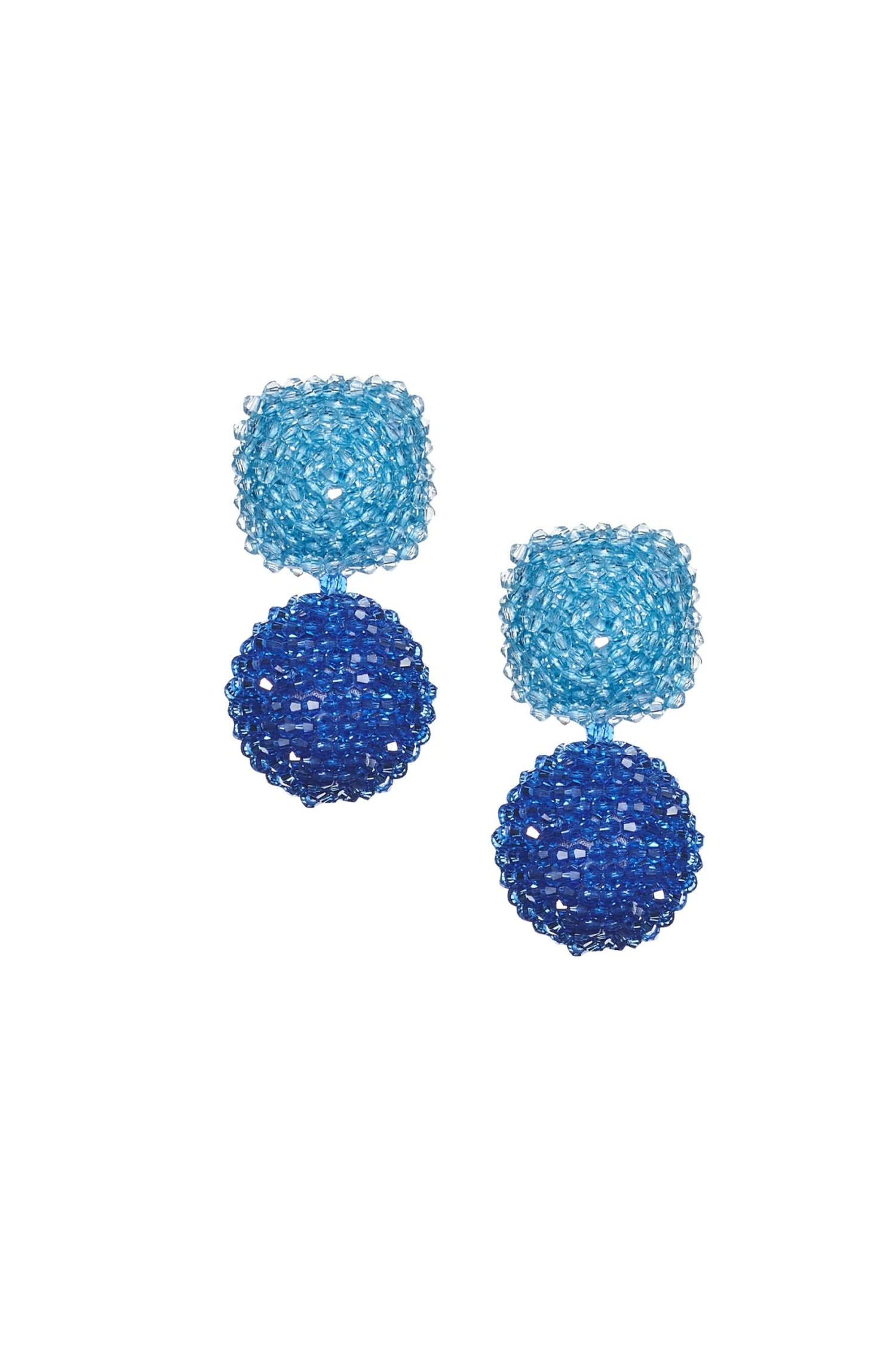 LYDIA EARRINGS - ICE BLUE/NAVY 4 LYDIA EARRINGS - ICE BLUE/NAVY - Image 2