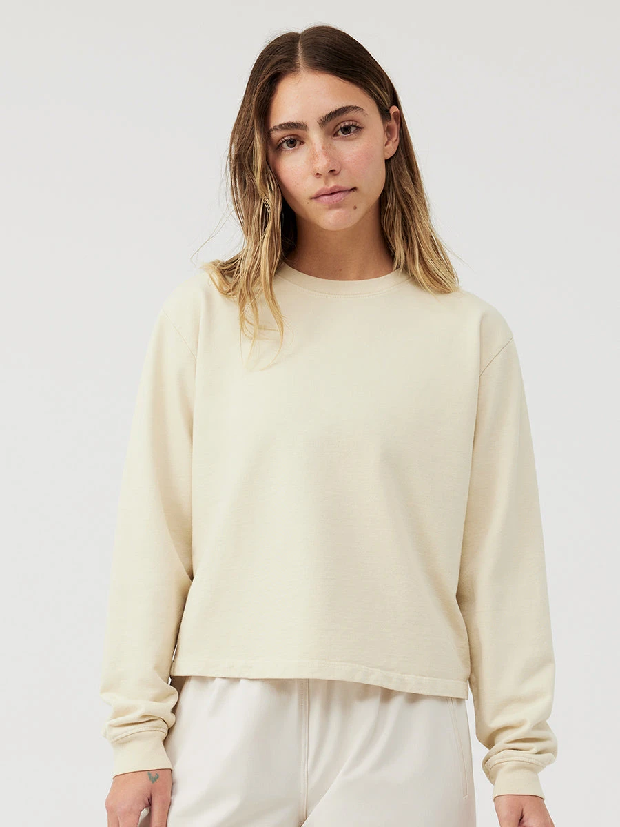 Cotton Terry Cropped Sweatshirt 5 Cotton Terry Cropped Sweatshirt - Image 3