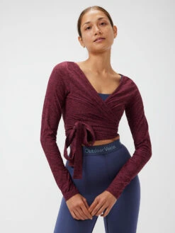 CloudKnit Longsleeve Wrap -Outdoor Voices Store W301601 HLM SRZ All Day Longsleeve Wrap Shiraz 019 vwpEc4I