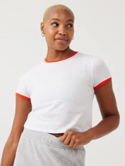 Ringer Shortsleeve -Outdoor Voices Store W301912 PMC WLB Ringer Shortsleeve White Ladybug 033 RcBNyBy