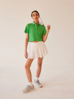 Birdie Cropped Polo 11 Birdie Cropped Polo -Outdoor Voices Store W302199 DRP KYG Birdie Cropped Polo Kelly Green 156 1 sHevOUd