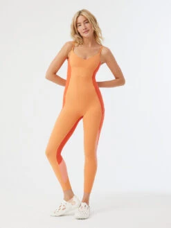 SuperForm™ Full Length Bodysuit -Outdoor Voices Store W401604 BIT UPP Zoom Full Length Bodysuit Sunstone Paprika Peach 023 NJjhIlE