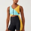SplashKnit 6" Bodysuit 2 SplashKnit 6" Bodysuit -Outdoor Voices Store W401707 STW CMB SplashKnit 6in Bodysuit Capri Mango Black 043