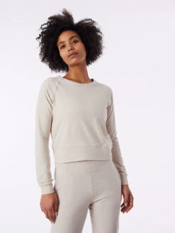 CloudKnit Shrunken Crew -Outdoor Voices Store W501564 HMJ OAT All Day Shrunken Crew Oatmeal 075 tJkUV7V