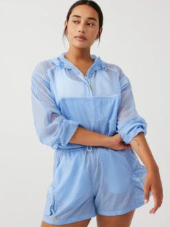 Windbreaker Pullover -Outdoor Voices Store W501758 RSN BUL Windbreaker Pullover Bluebell 056 2 uTWkHN1