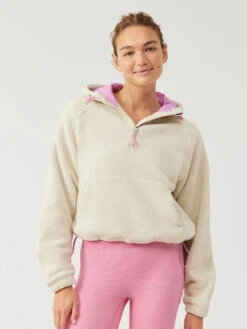 PrimoFleece 1/4 Zip Hoodie 21 PrimoFleece 1/4 Zip Hoodie -Outdoor Voices Store W801572 PMF GPG PrimoFleece Pullover Granola Primrose Gravel 030 KhRY6RC