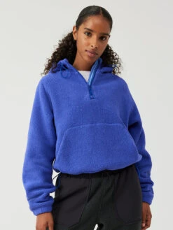 PrimoFleece 1/4 Zip Hoodie 22 PrimoFleece 1/4 Zip Hoodie -Outdoor Voices Store W801572 PMF TBB PrimoFleece Pullover Tanzanite Black Black 021 xnlR77P