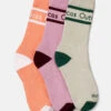 OV Club Crew Sock 3-Pack 2 OV Club Crew Sock 3-Pack -Outdoor Voices Store socks